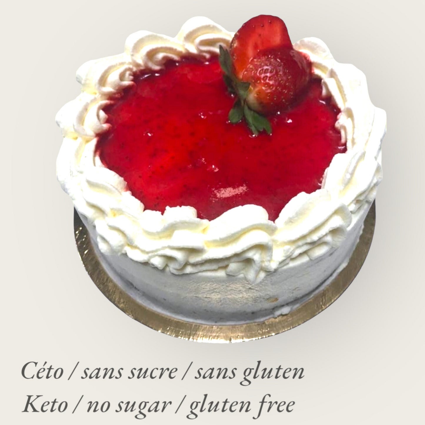 Gateau fromage aux fraises 6-8p