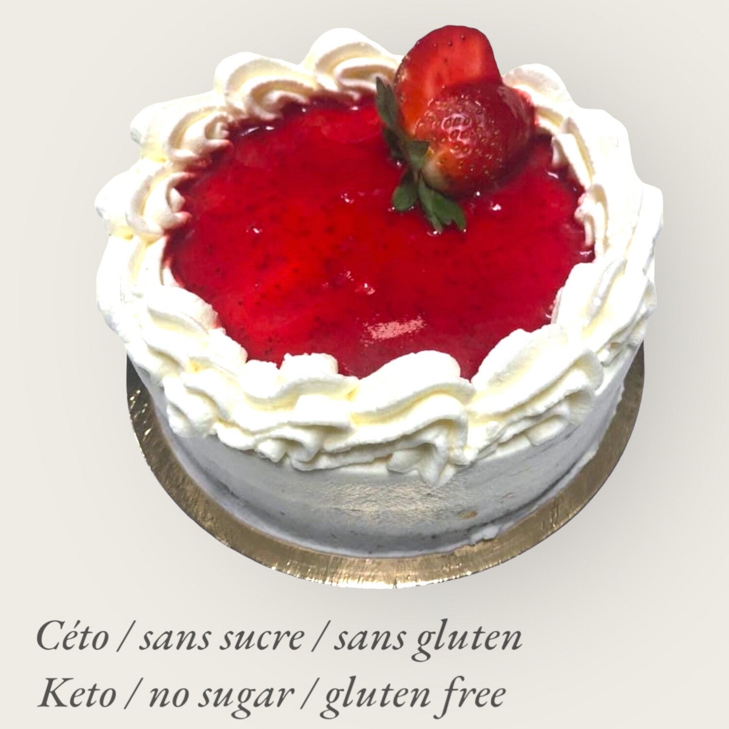 Gateau fromage aux fraises 6-8p