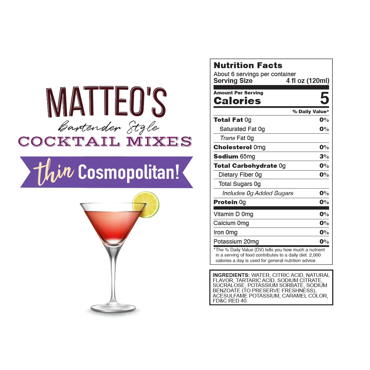 SIROP COCKTAIL MIXES - COSMOPOLITAN