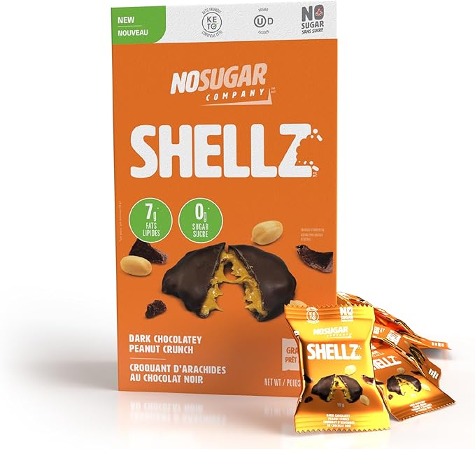 No sugar Keto Shellz croquant d'arachide chocolat noir