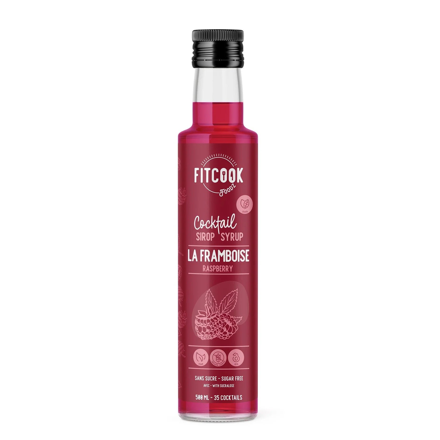 La fitcook - LA FRAMBOISE - SIROP À COCKTAIL KETO