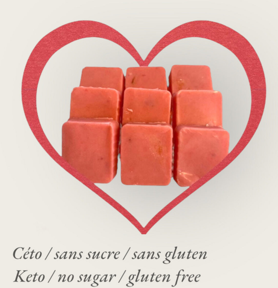 Délices et Carées(saveurs: fraises, chocolat Noisettes, Noix de coco, carées fraises