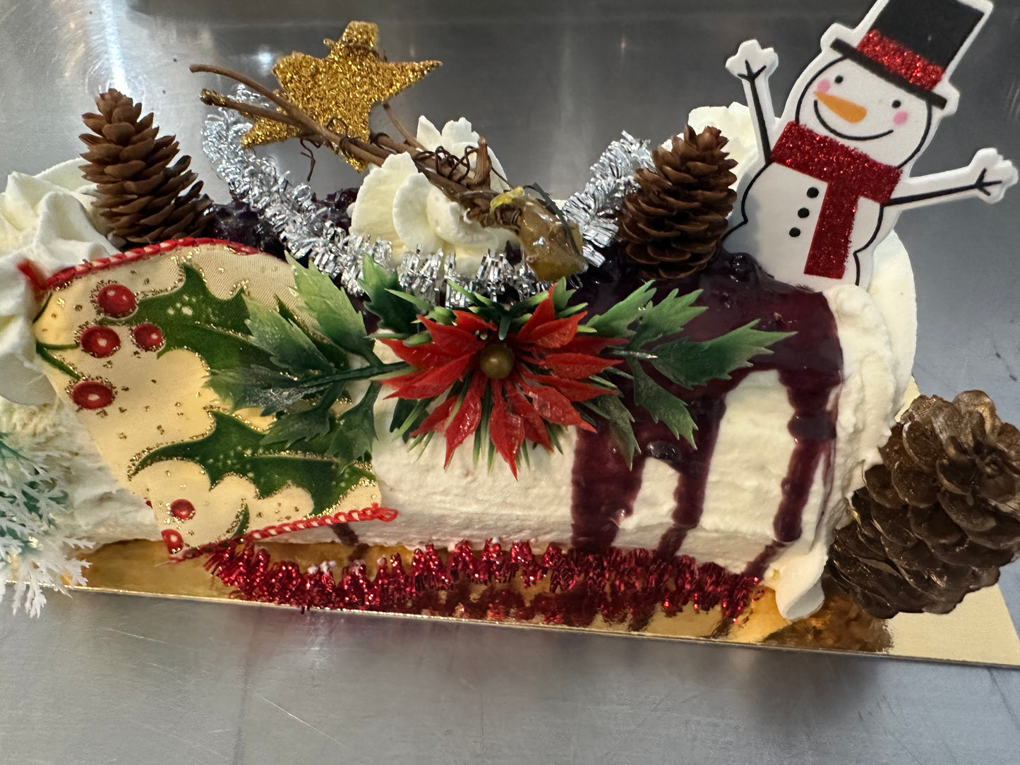 Bûche de Noel, sans produits laitiers ( Vanille ) 6-8p