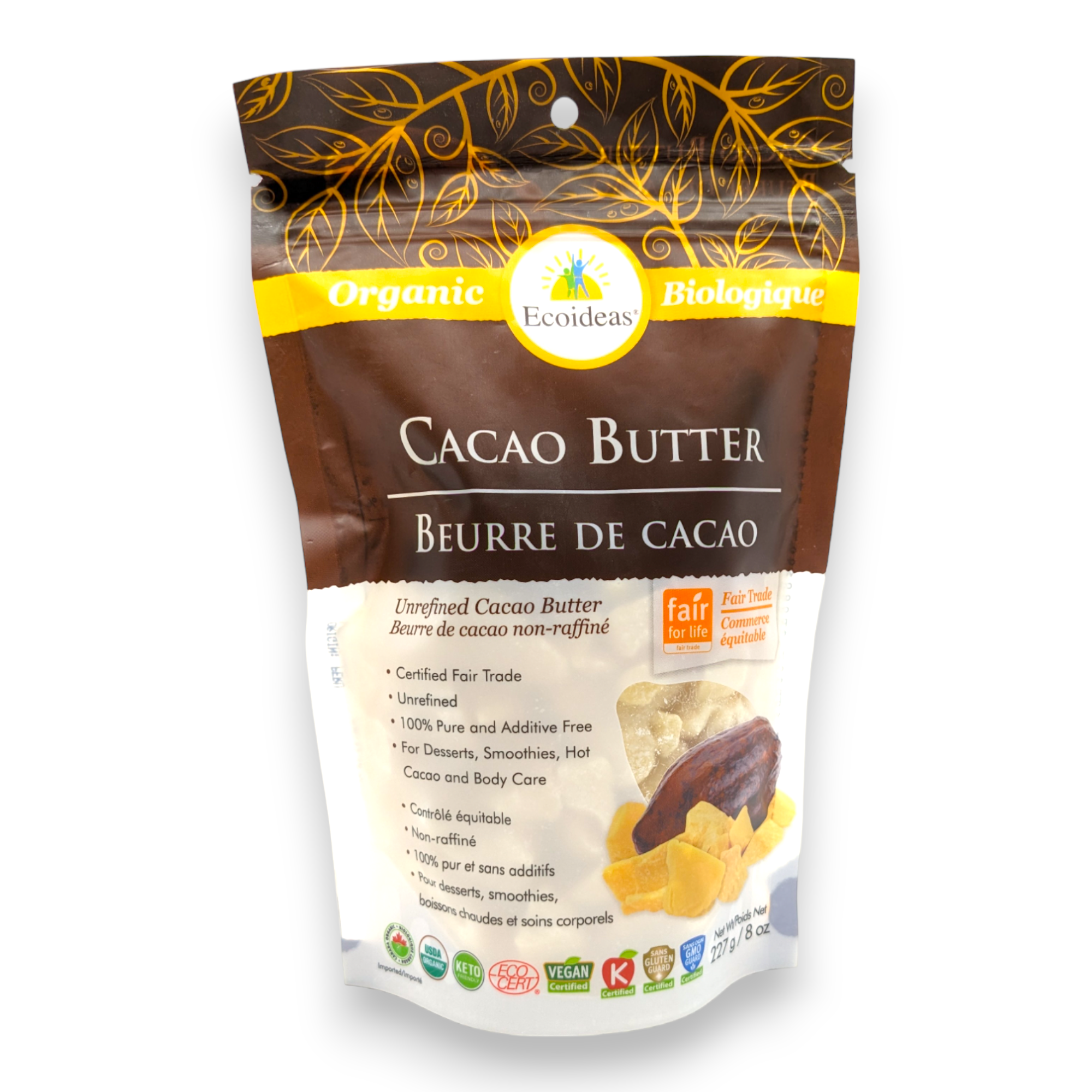 Beurre de Cacao Non-Raffiné - Ecoideas