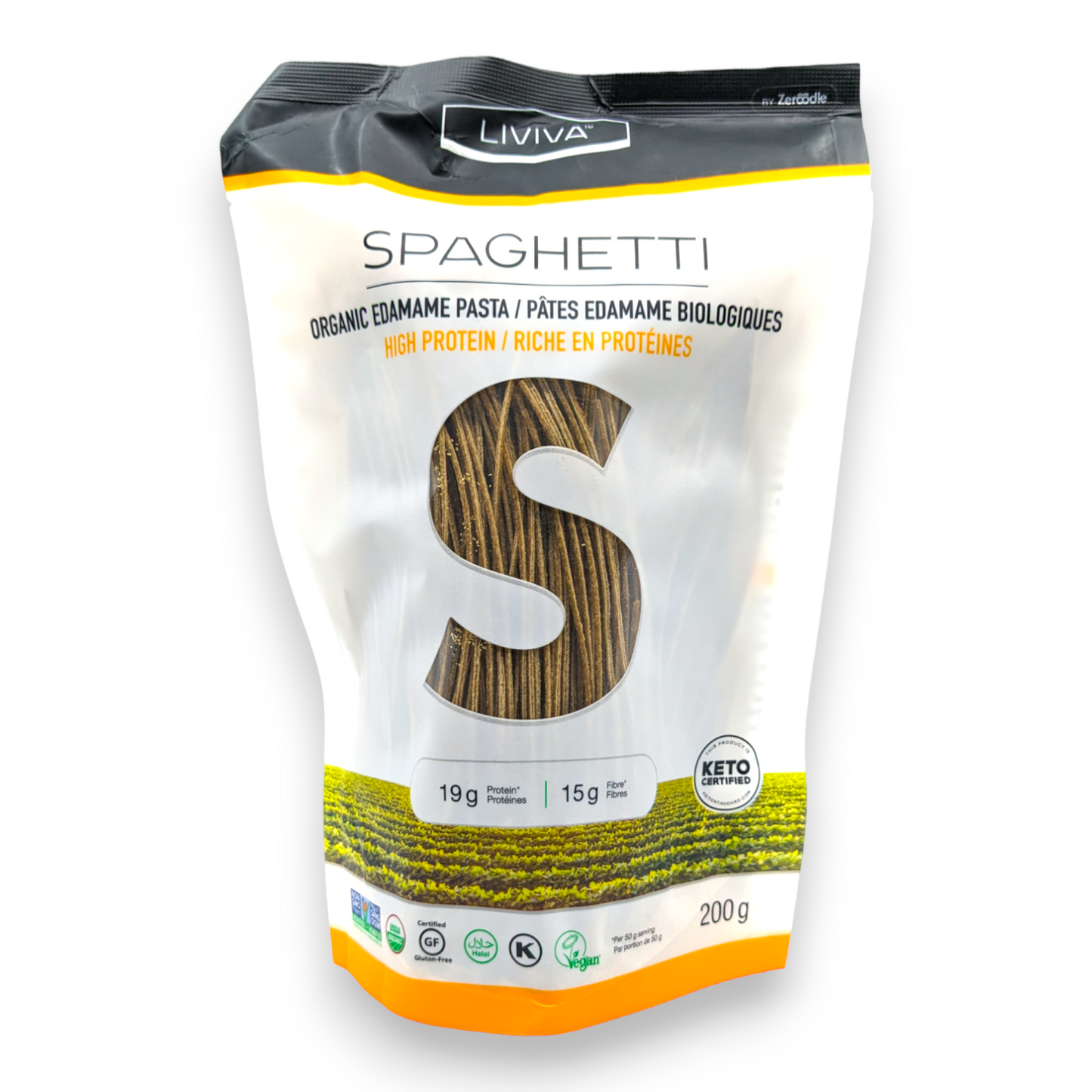 Pâtes Spaghetti Edamame Biologiques Riche en Protéines - Liviva