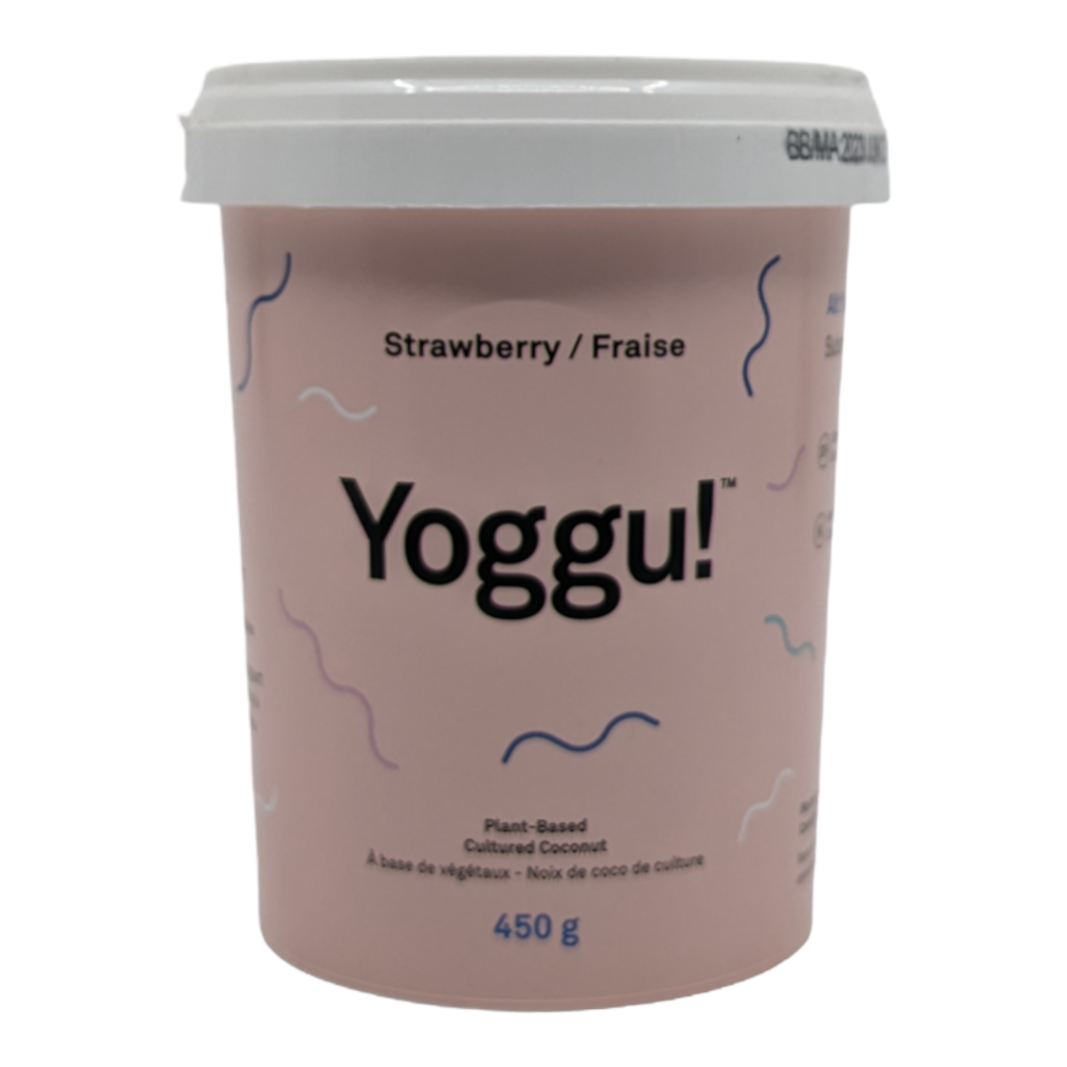 Yoggu!- yogourt saveur fraise à base de végétaux et noix de coco de culture