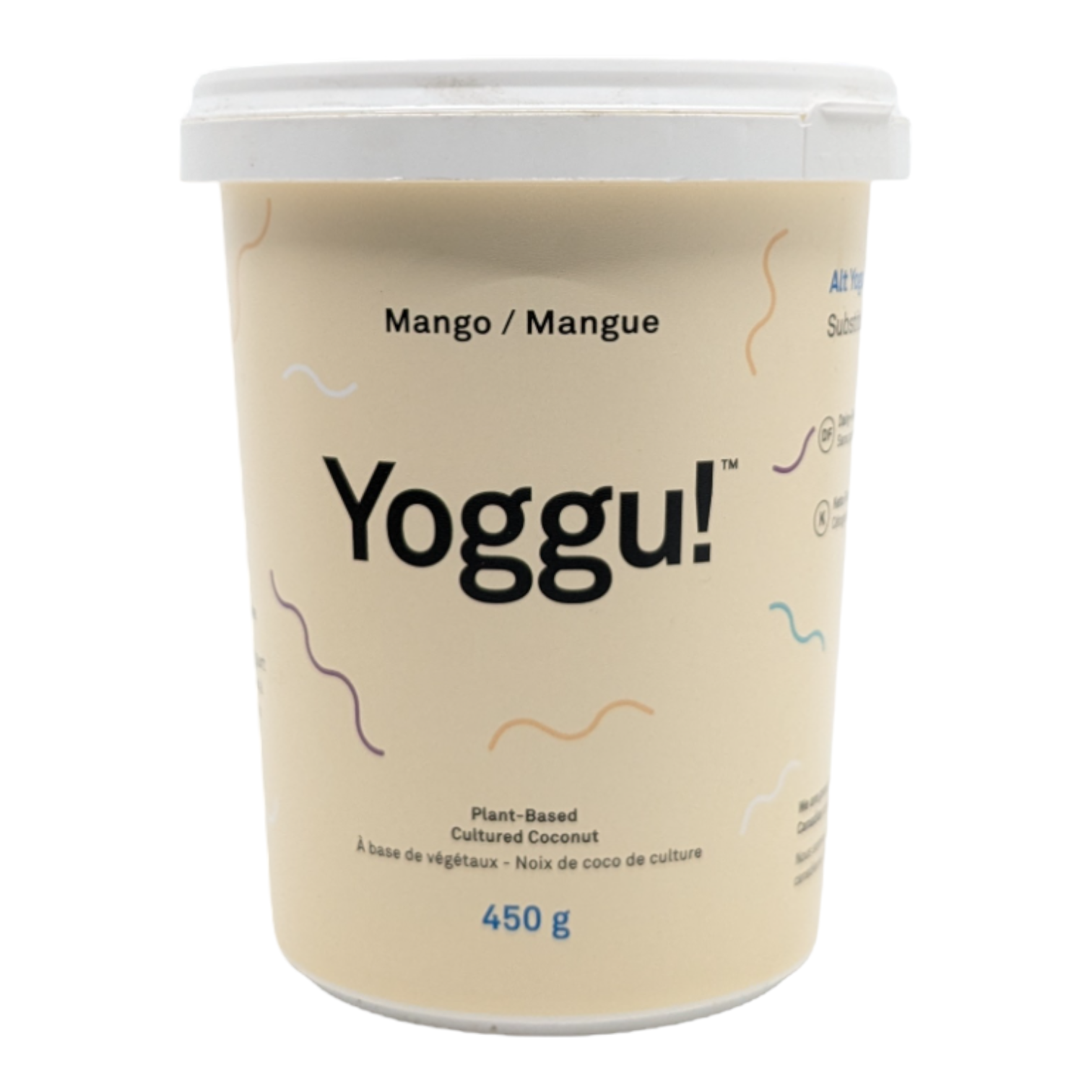 Yoggu!-Yogourt saveur mangue à base de végétaux et Noix de Coco de Culture
