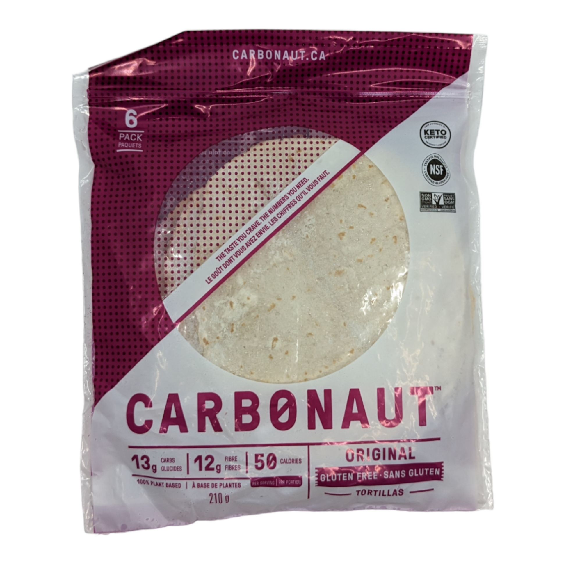 Tortillas Original Sans Gluten à Base de Plantes - Carbonaut