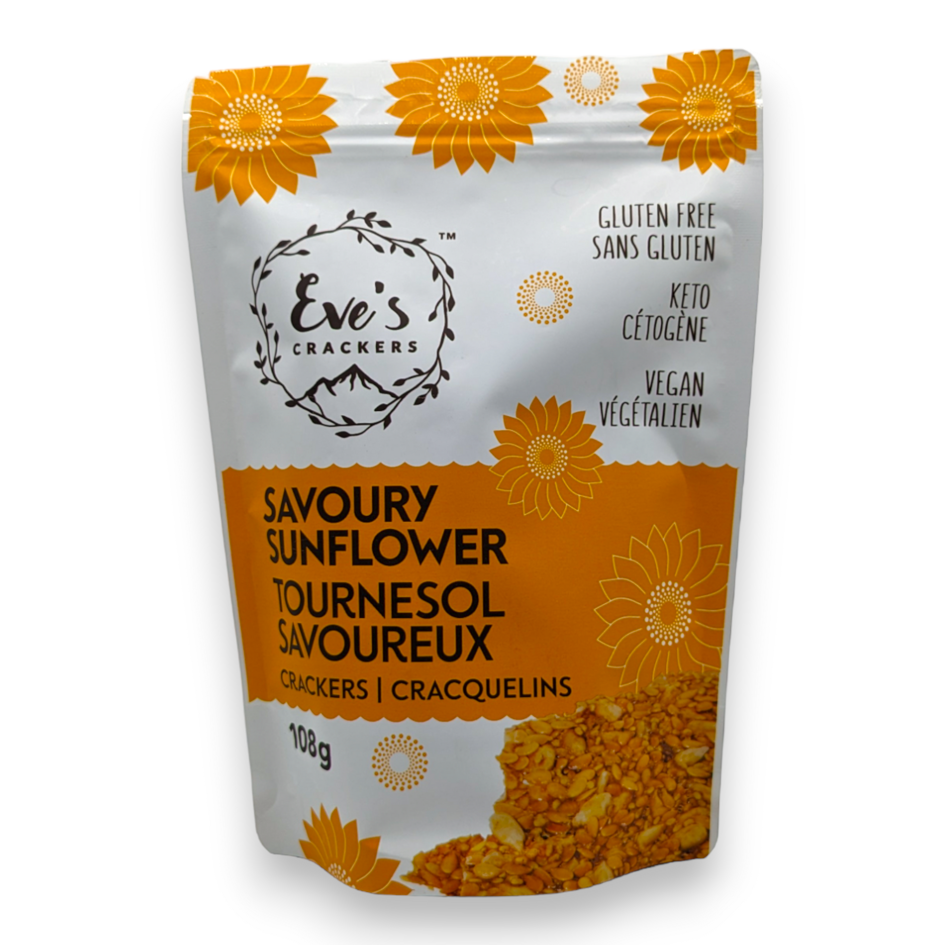 Craquelins au Tournesol Savoureux - Eve's Crackers