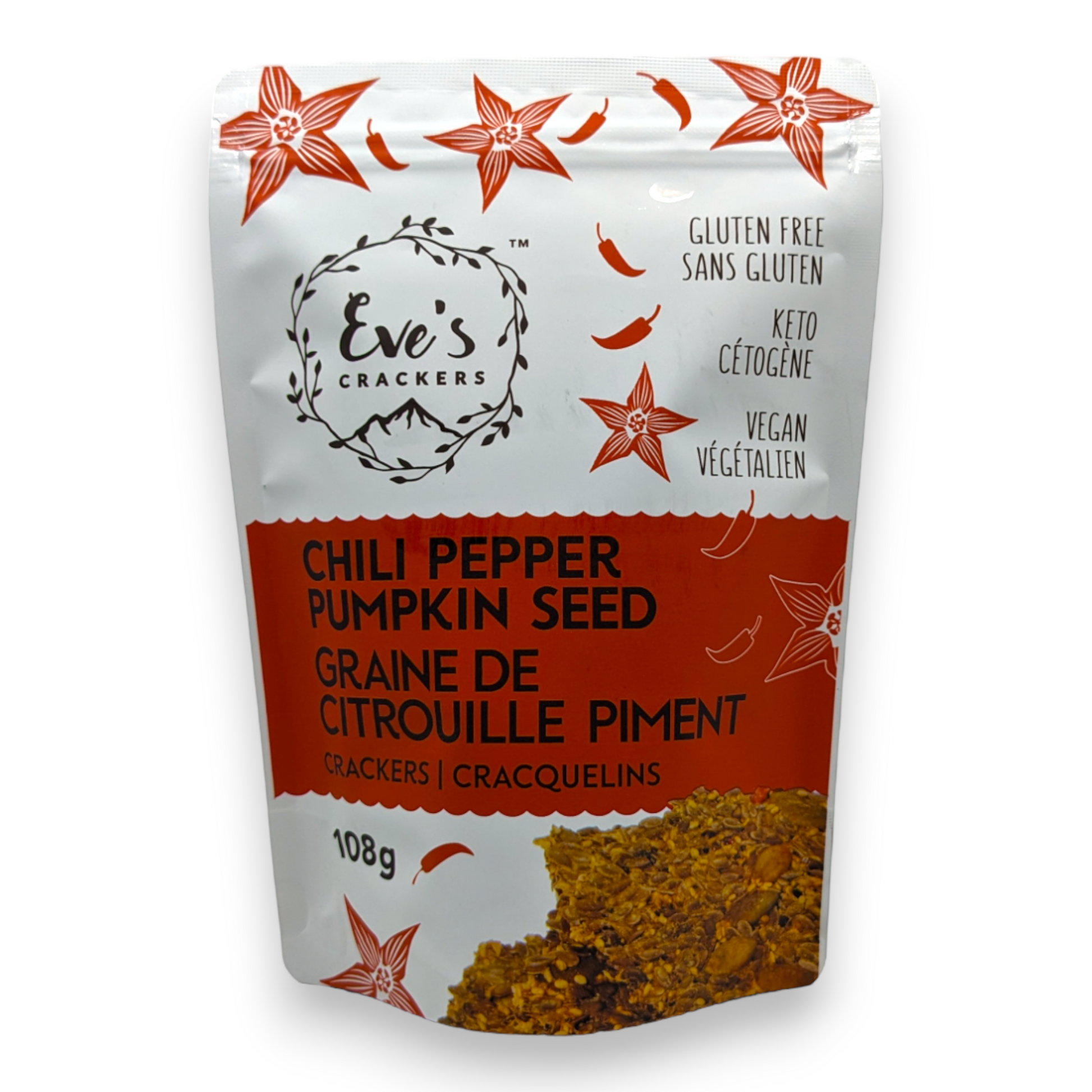 Craquelins aux Graines de Citrouille Piment - Eve's Crackers
