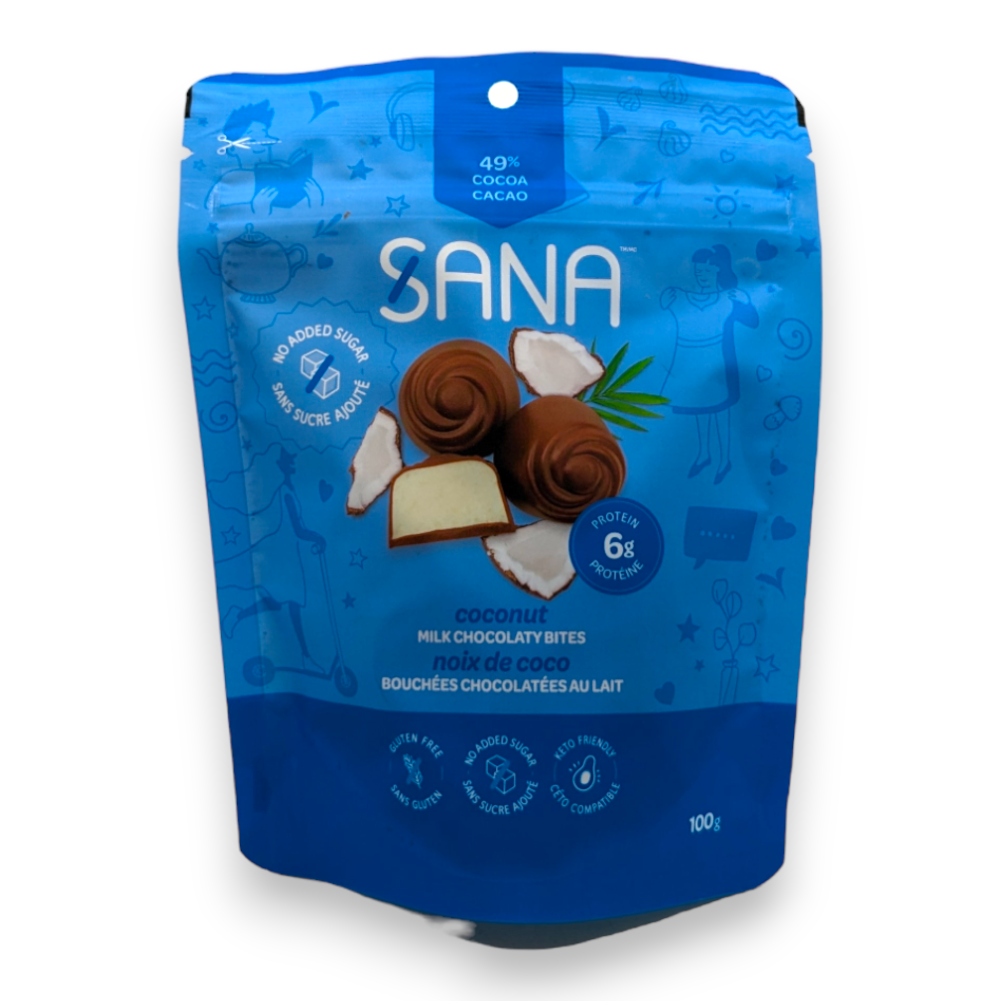 Bouchées de Noix de Coco Chocolatées au Lait - Sana