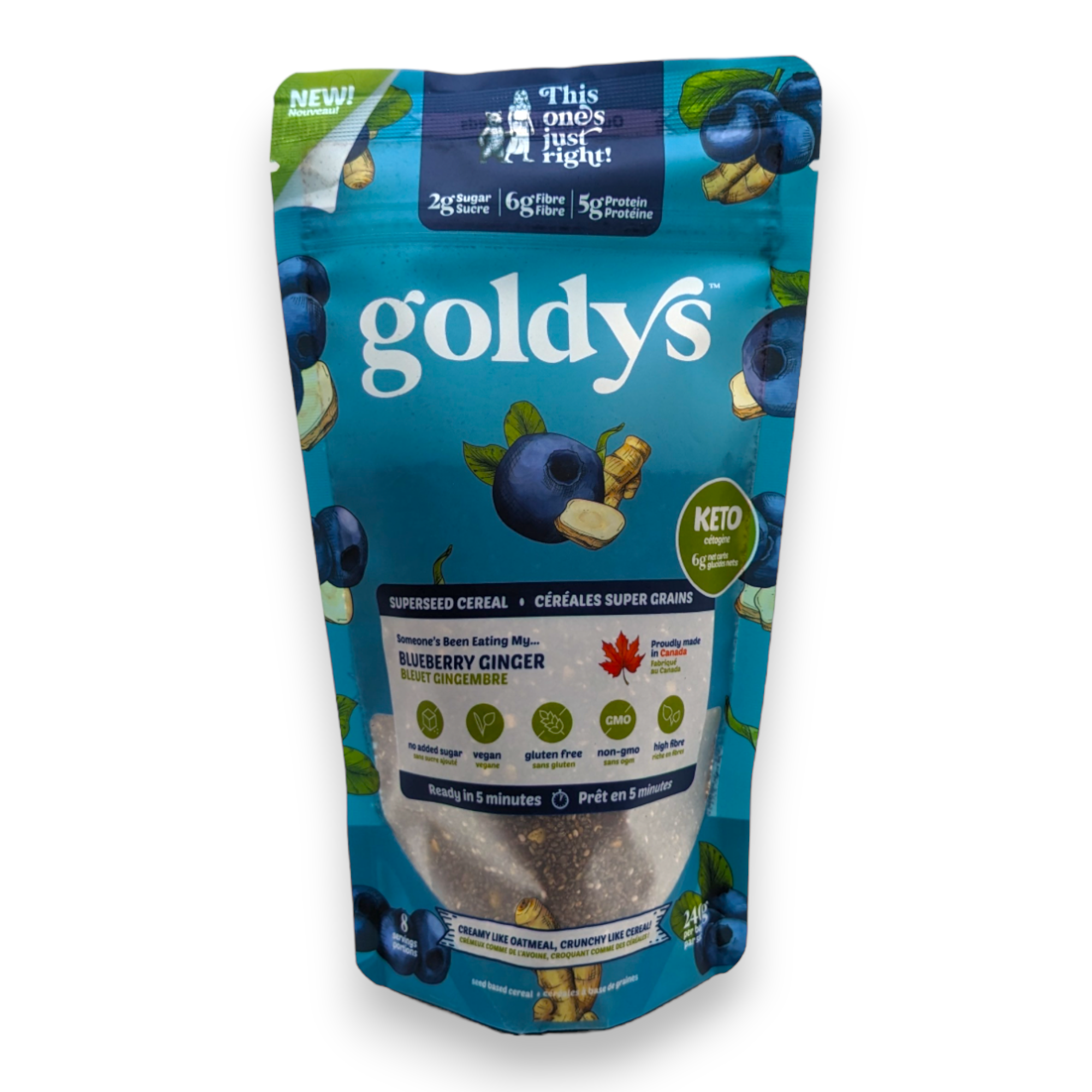 Céréales Super Grains Bleuet Gingembre - Goldys
