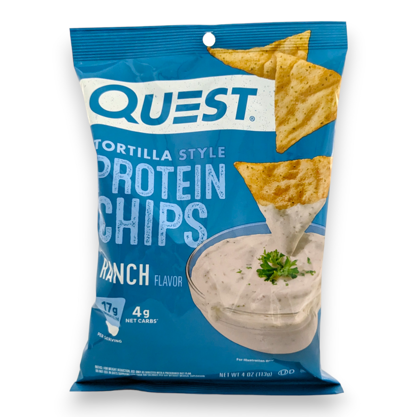 Croustilles Protéinés Style Tortilla Saveur Ranch - Quest(grand)
