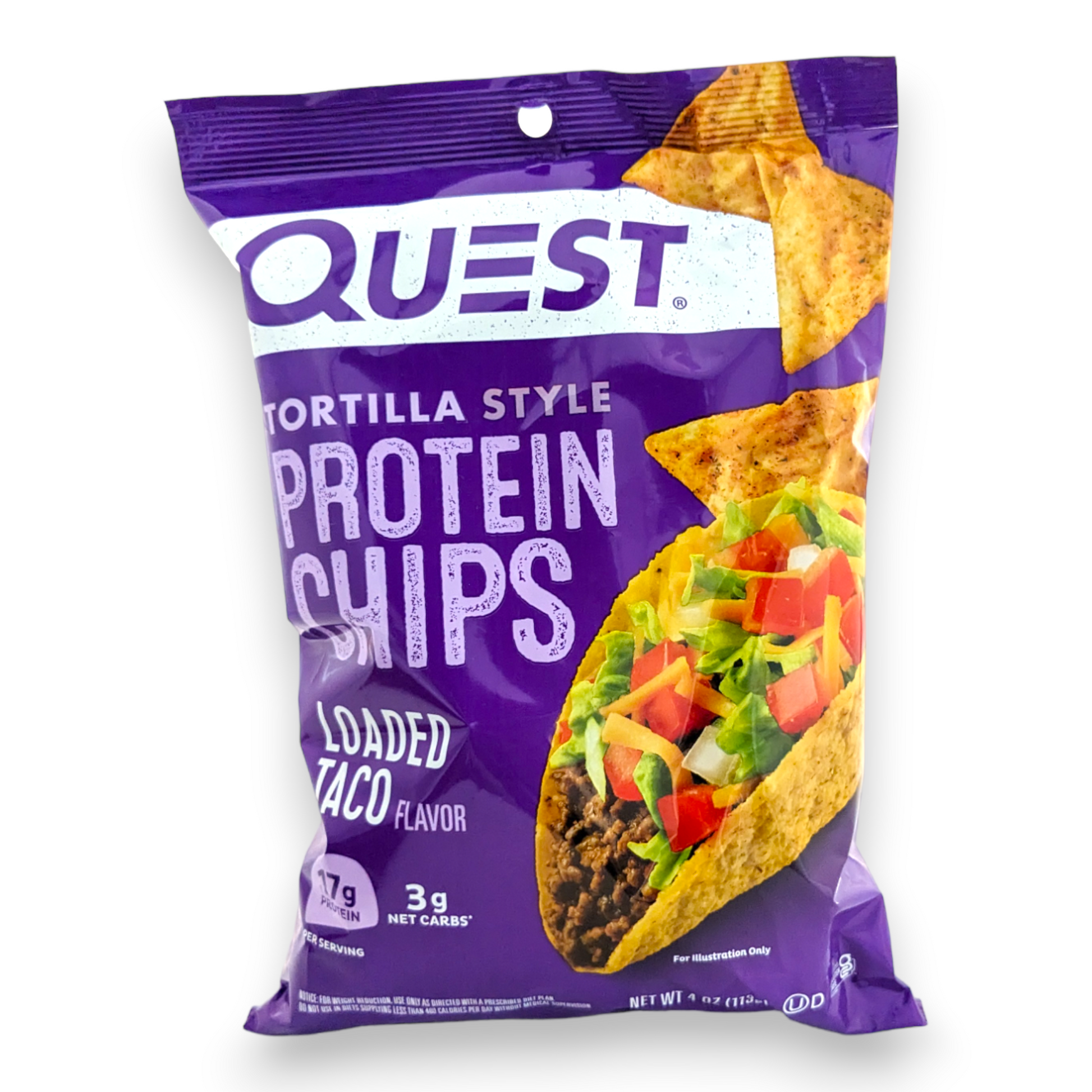 Croustilles Protéinés Style Tortilla Saveur Loaded Taco - Quest ( grand)