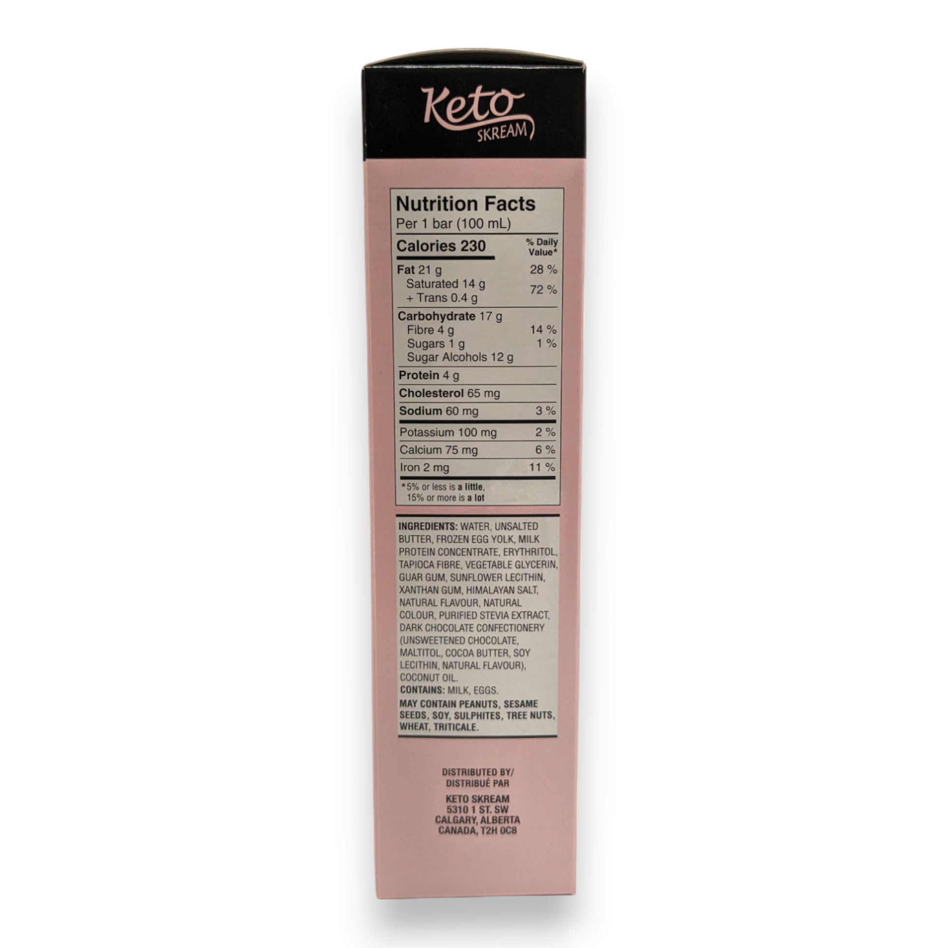 Barre Glacée Trempée dans un Enrobage Chocolaté Saveur Fraise - Keto Skream