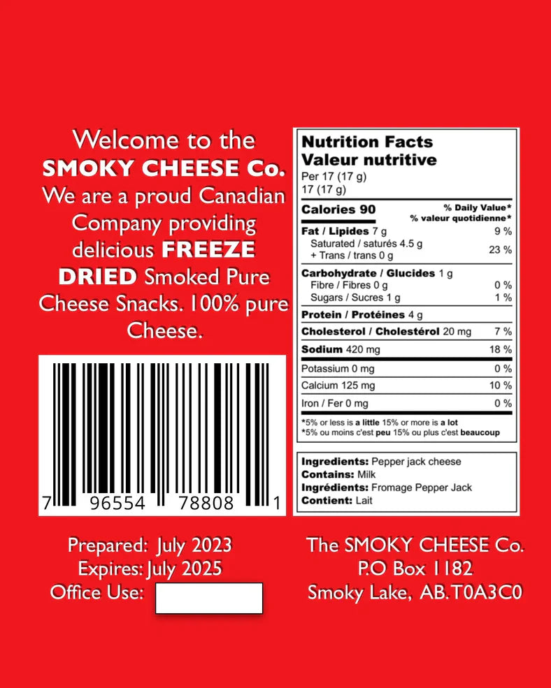 The smoky cheese-pepper jack 17g