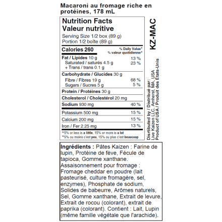 Kaizen-Mac & cheese low carb ( lupin )