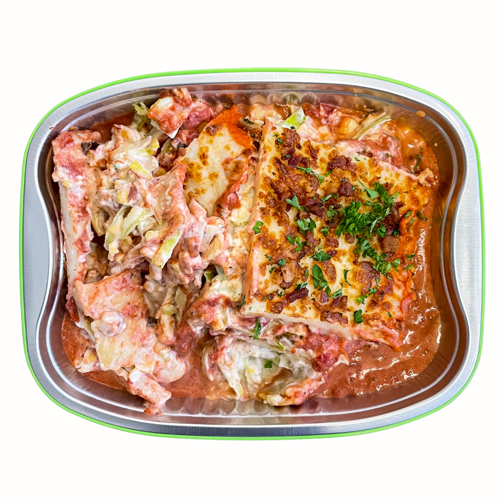 Lasagne poulet poireaux & bacon