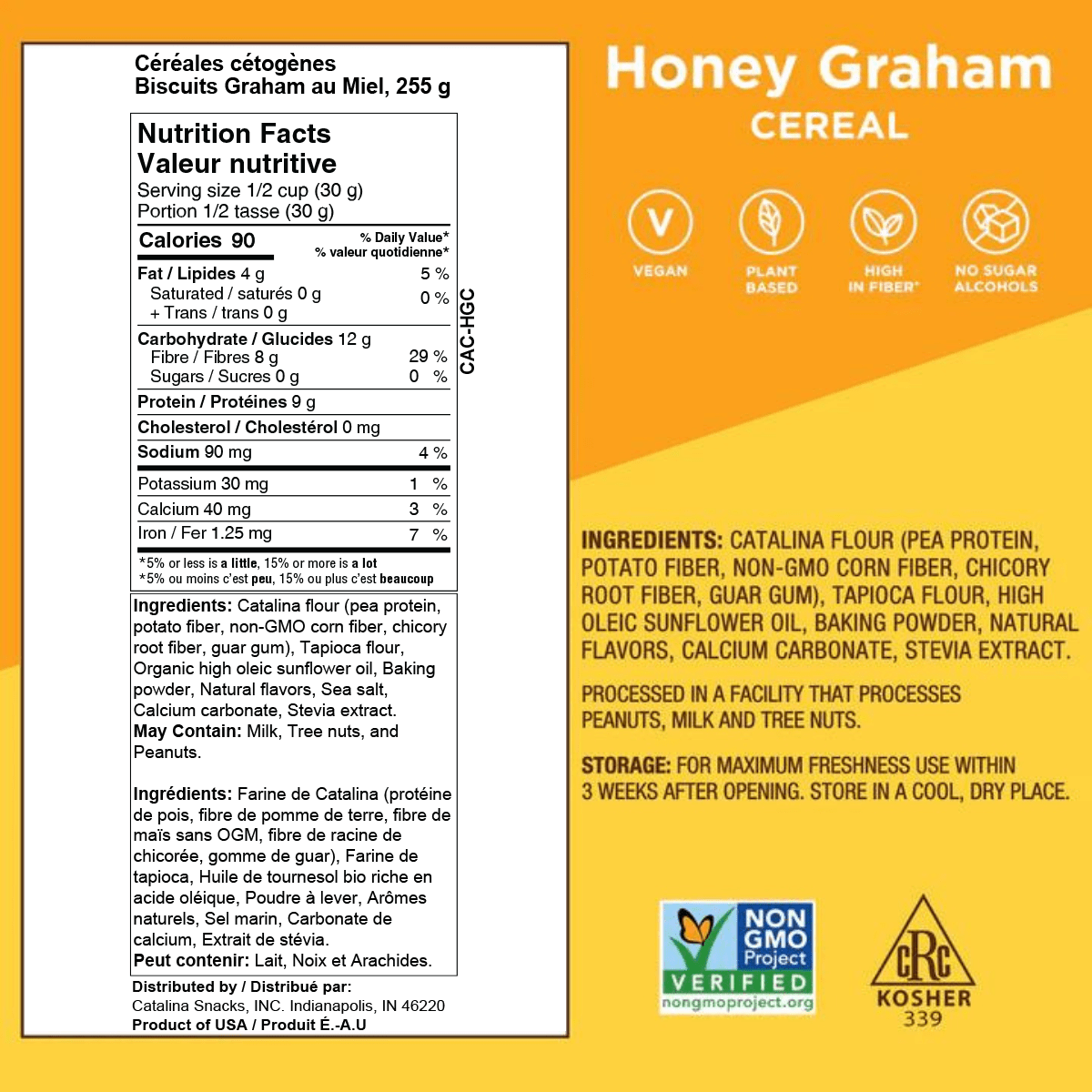 CATALINA CRUNCH CEREAL HONEY GRAHAM 255G