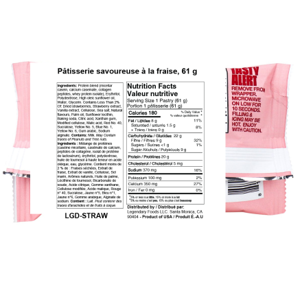 Legendary pop tarte aux fraises, 61 g