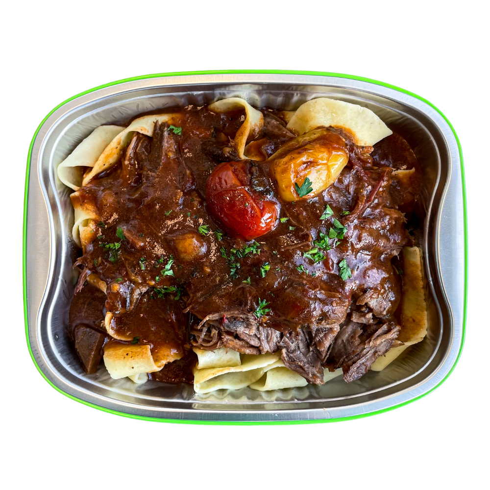 Pappardelles Boeuf Braisé, Vin Rouge & Parmesan